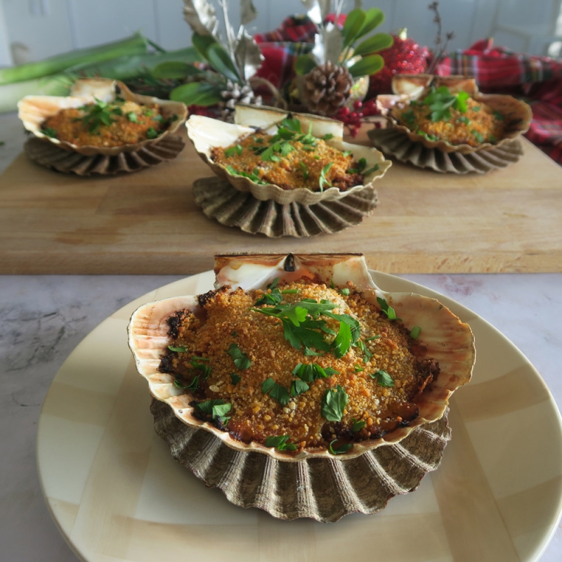 Scallops au gratin - Mariskito recipes