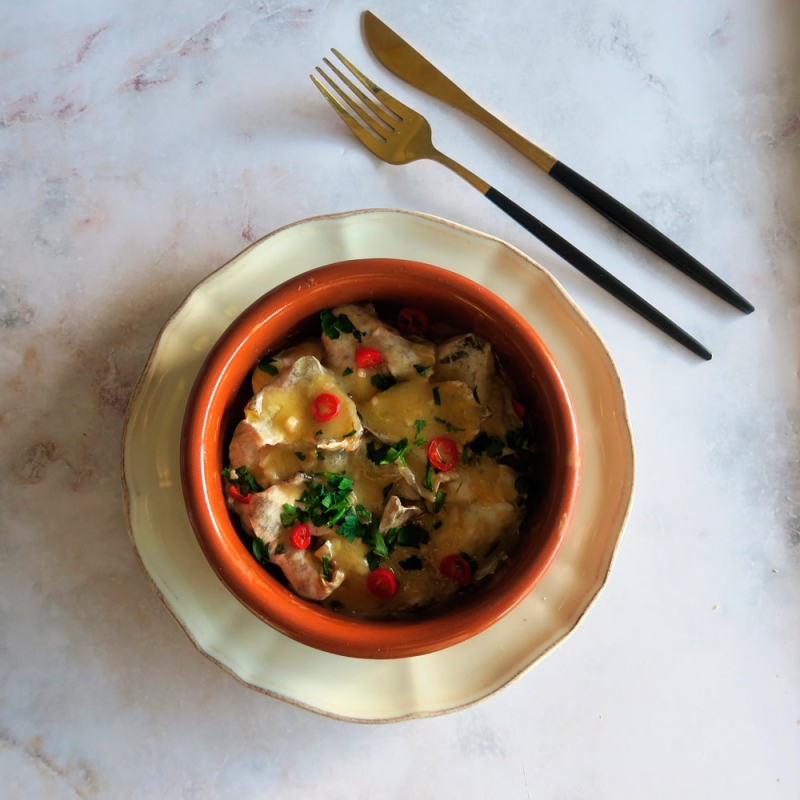 Hake shells with pilpil sauce - Recetas Mariskito