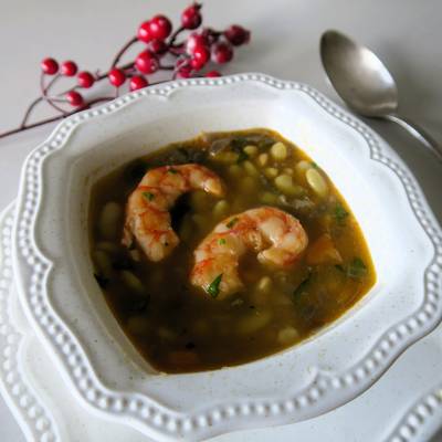 Verdinas con Langostinos