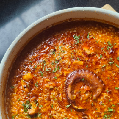 Arroz meloso de Polvo