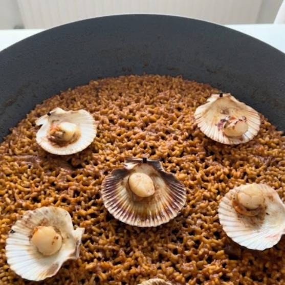Receta de arroz de zamburiñas