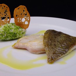 Grilled turbot with dressed...