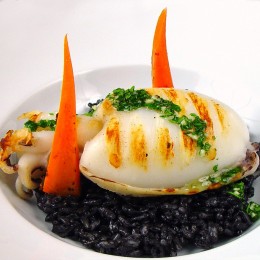 Cuttlefish with black risotto