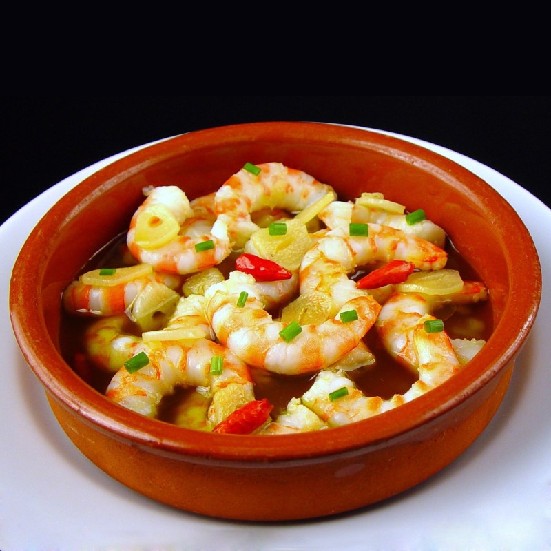 Langostino prawns in chilli oil