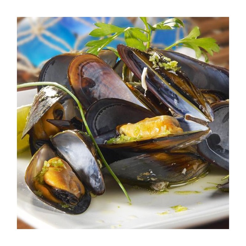Steamed mussels with lime juice