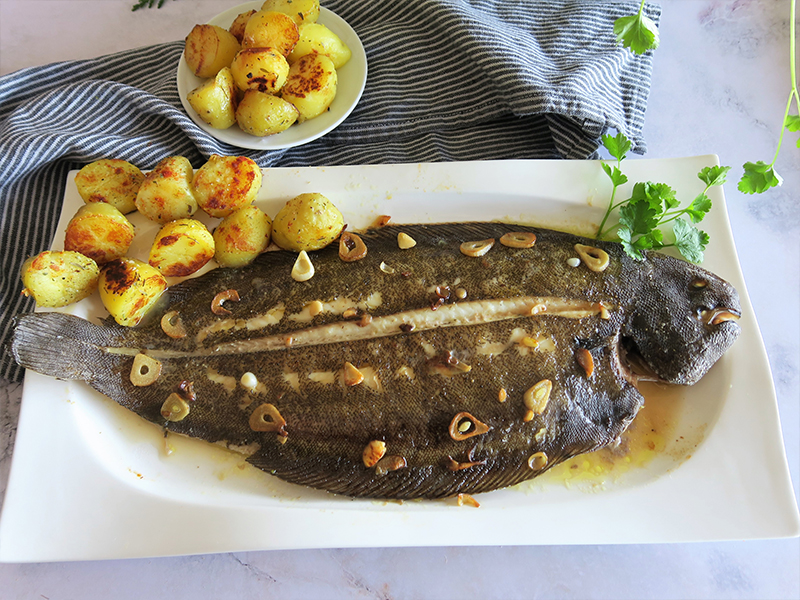 Lenguado al horno con patatas