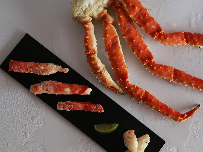 El cangrejo real rojo (Paralithodes camtschaticus)